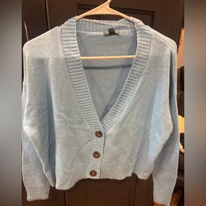 Wild Fable Sky Blue Button-Up Cardigan